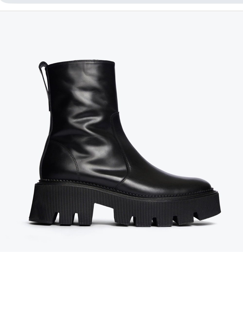 Freda Salvador $498 Darla Leather Lug Sole Chelsea Boot Black 10